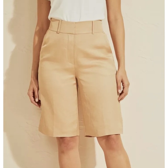 Marciano Long Bermuda Linen Pants - Size L - Picture 5 of 5